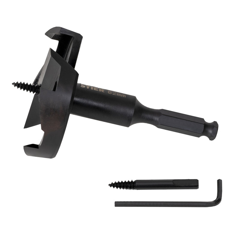 STIER Forstner bit 82 mm diameter wood drill high quality cardboard hardwood MDF
