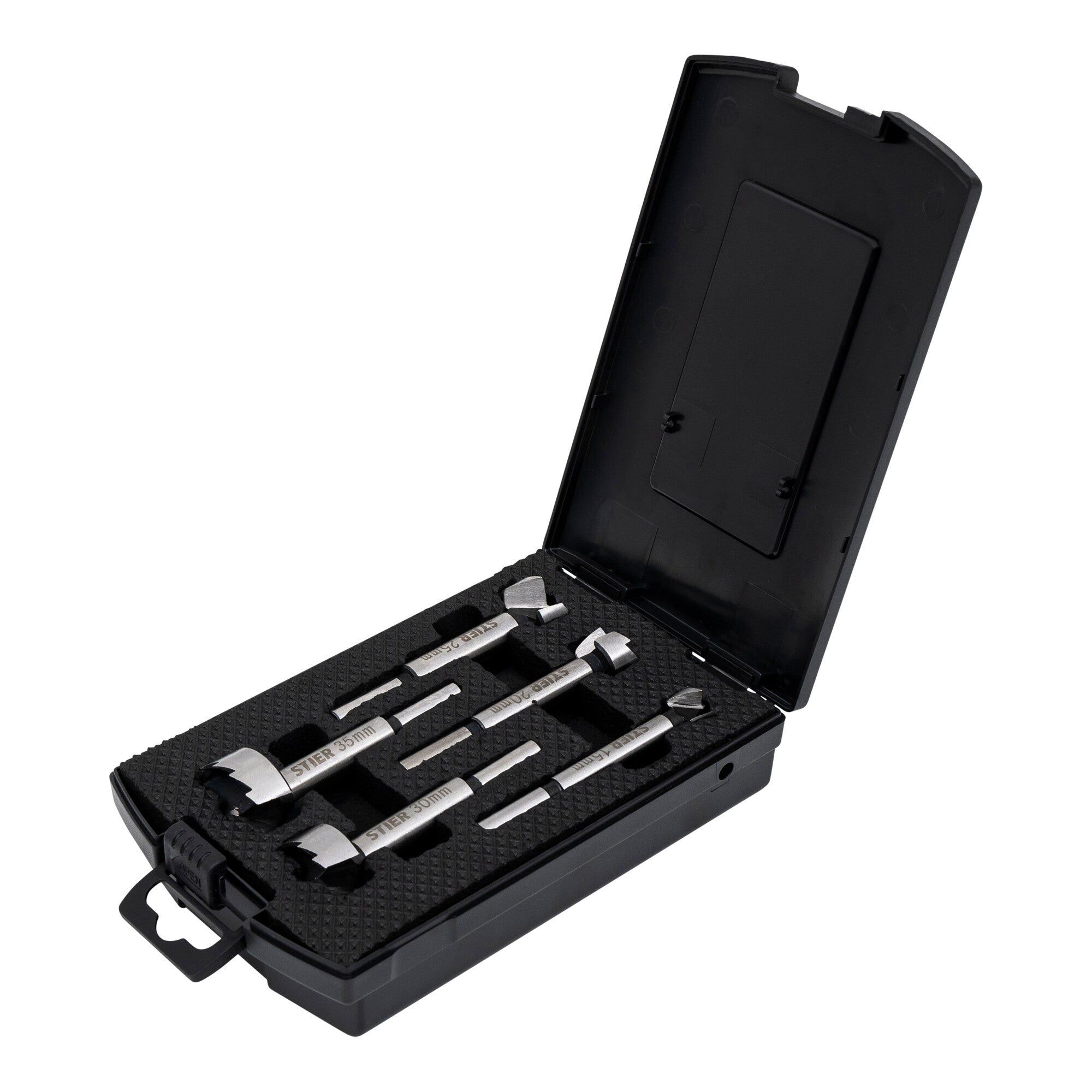 STIER hochwertiger Forstnerbohrer Set 5-teilig in praktischer Kassette 20 25 30