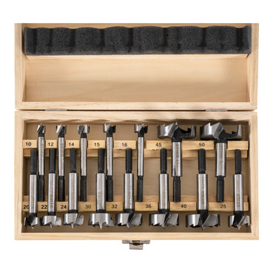 STIER Forstner bit set in wooden case 15 pieces (diameter 10 - 50 mm) 8 -