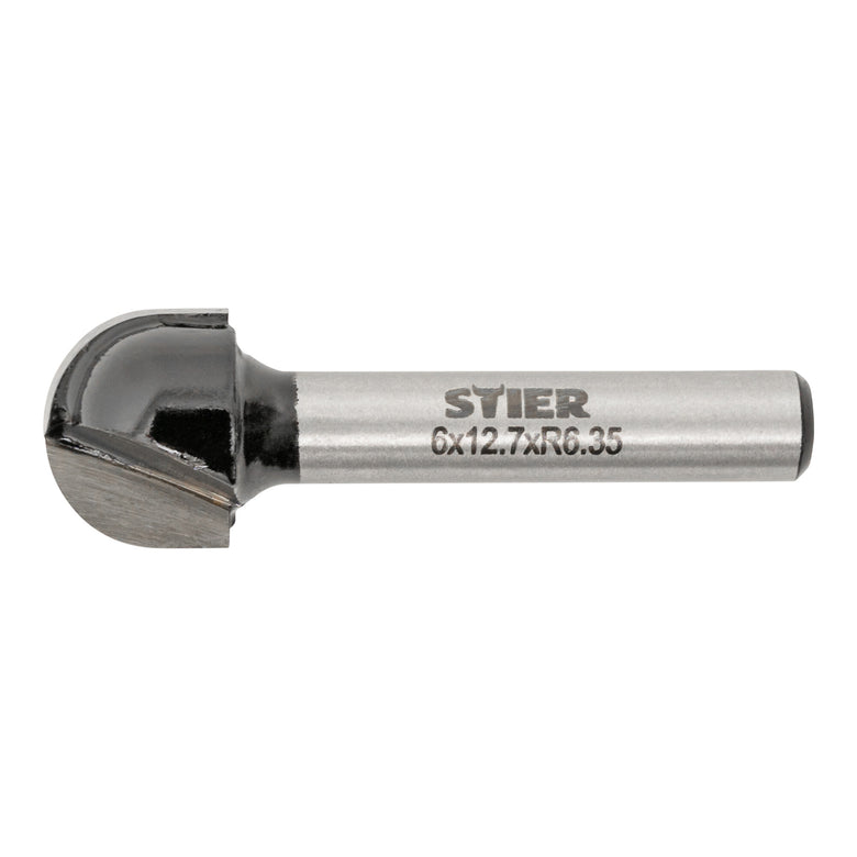 STIER milling cutter set 3-piece 6 mm shank groove cutter flush cutter round edge cutter
