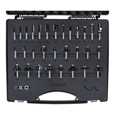 STIER milling cutter assortment 30-piece 8 mm in a plastic case
