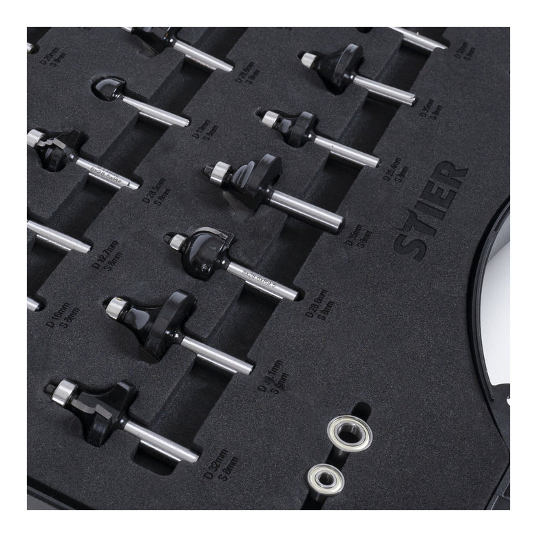 STIER milling cutter assortment 30-piece 8 mm in a plastic case