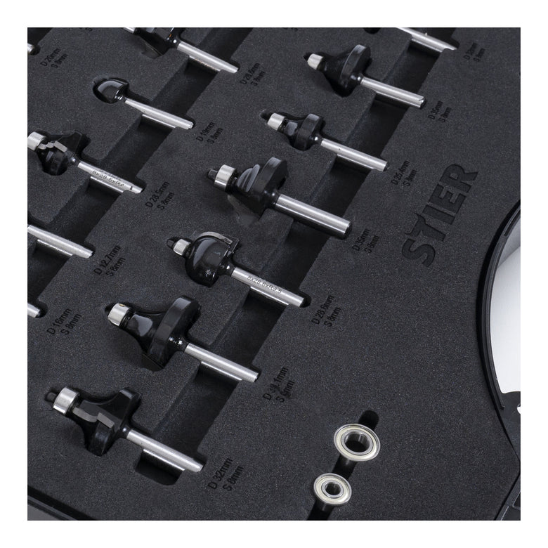 STIER milling cutter assortment 30-piece 8 mm in a plastic case