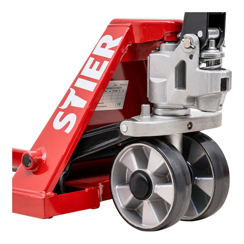 STIER Hubwagen 2500kg Gabellänge 1150mm Handhubwagen Gabelhubwagen Gummi-Rollen