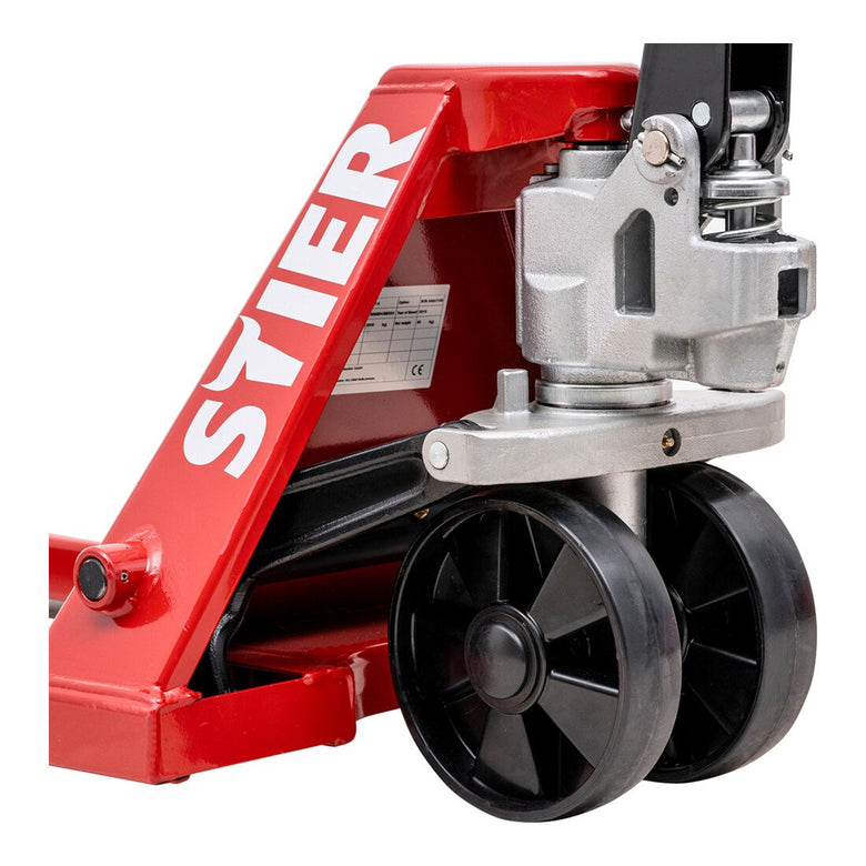 STIER Hubwagen 2500kg Gabellänge 1000mm Handhubwagen Gabelhubwagen Nylon-Reifen