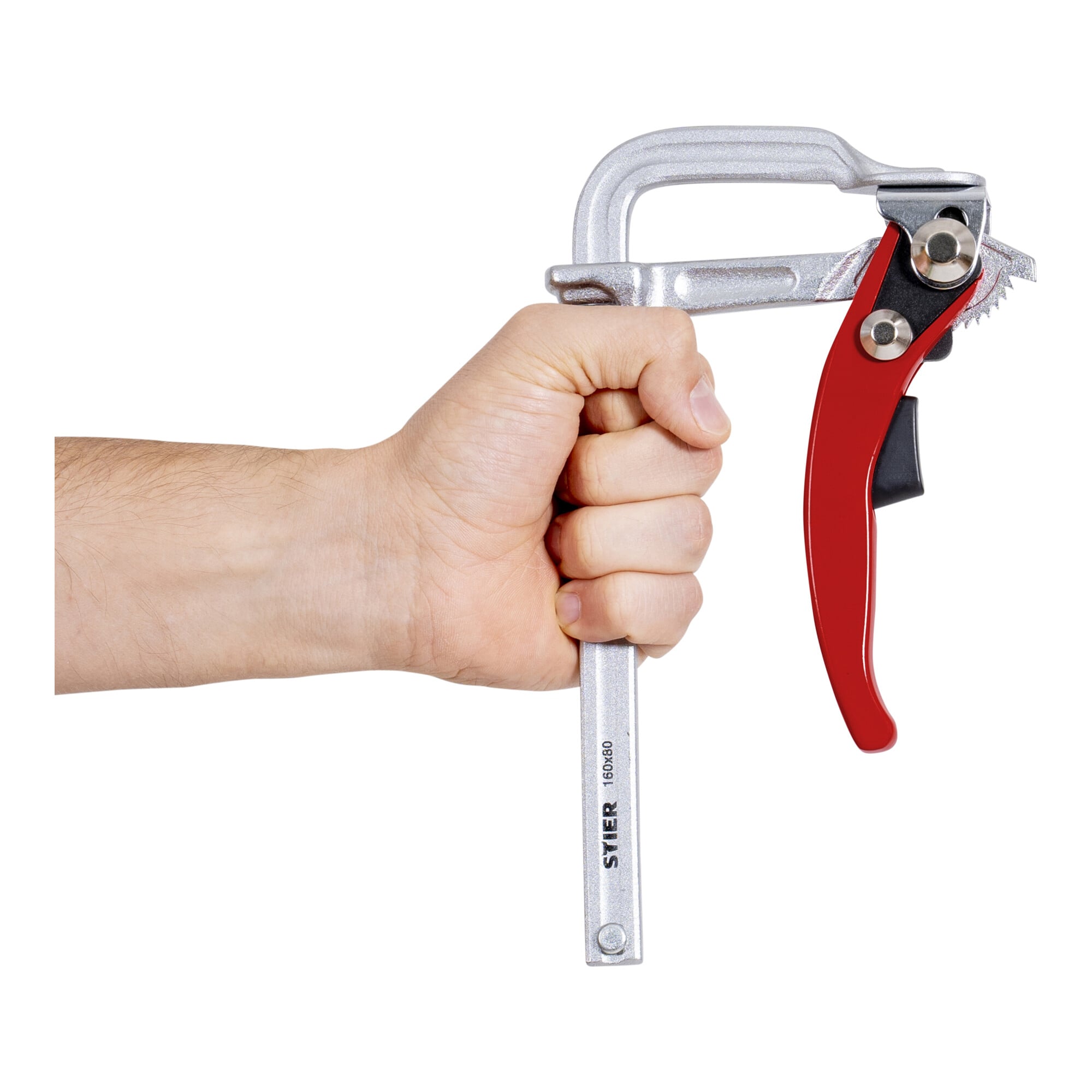 STIER all-steel lever clamp FHZ 160/80 with up to 1570 Nm clamping force