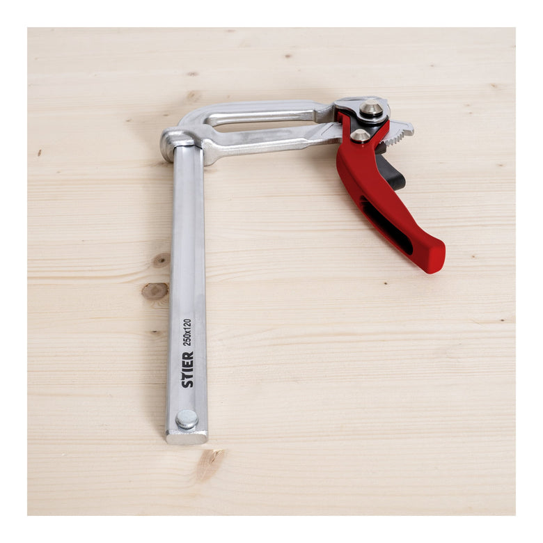 STIER all-steel lever clamp FHZ 250/120 with up to 1570 Nm clamping force