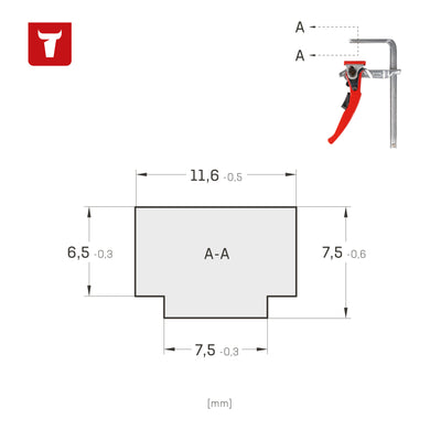 STIER Ganzstahl-Hebelzwinge SHZ 160/60 Fixierung von Führungsschienen diverser