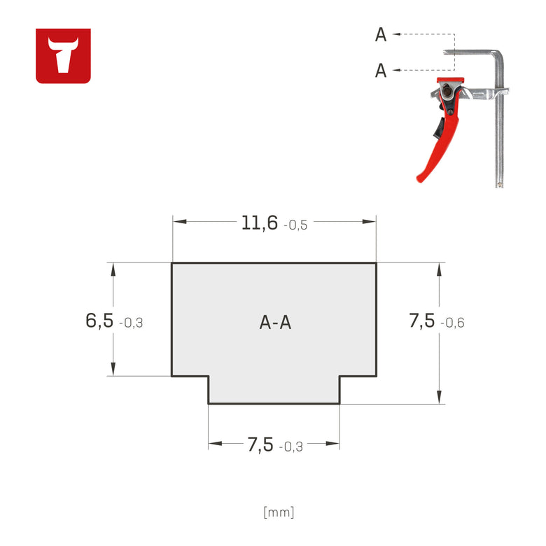 STIER Ganzstahl-Hebelzwinge SHZ 160/60 Fixierung von Führungsschienen diverser