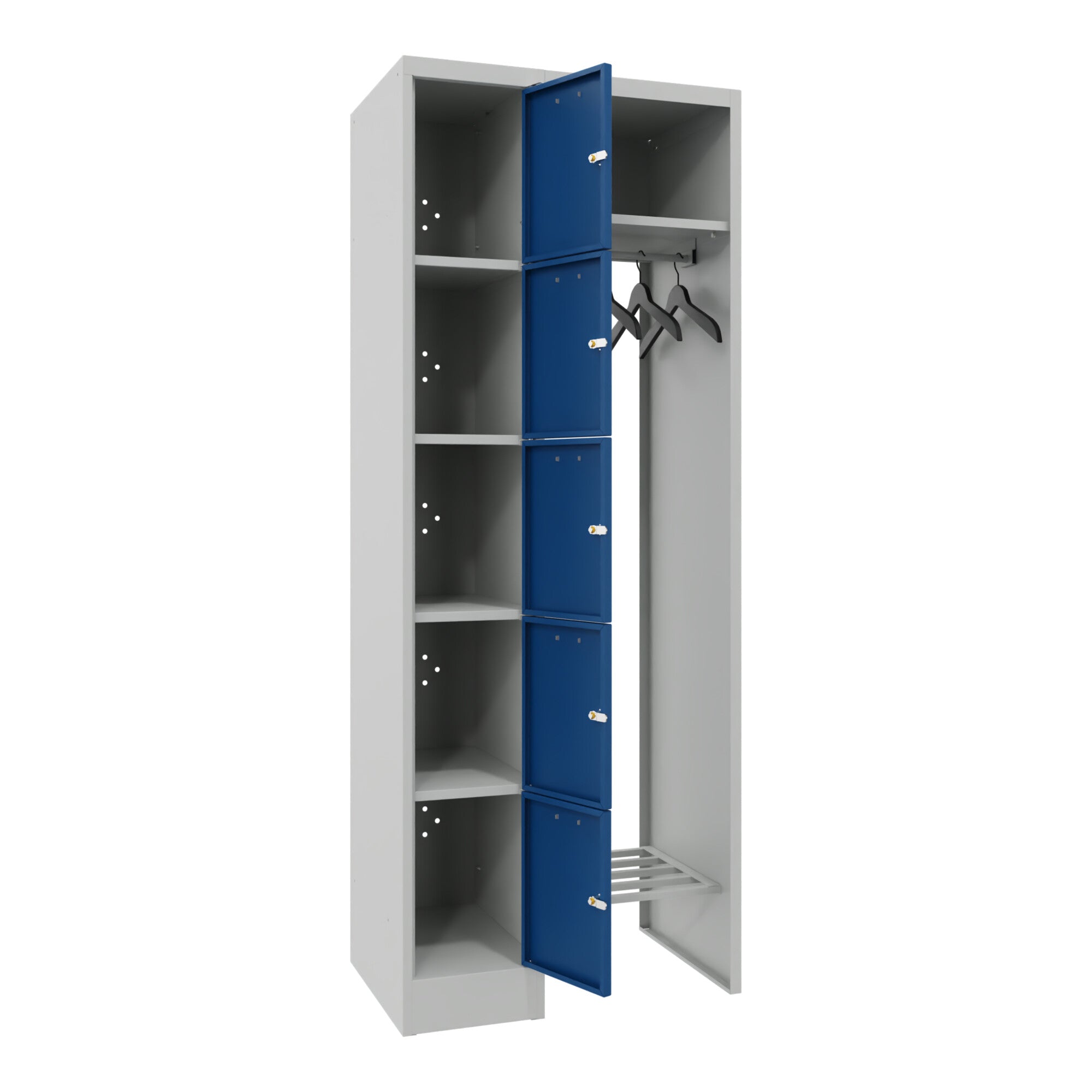 STIER Open Wardrobe Premium with 5 Lockers Cylinder Lock