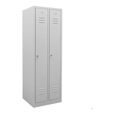 STIER Garderobenspind 2 Abteile 1800x590x500mm lichtgrau abschließbar 1