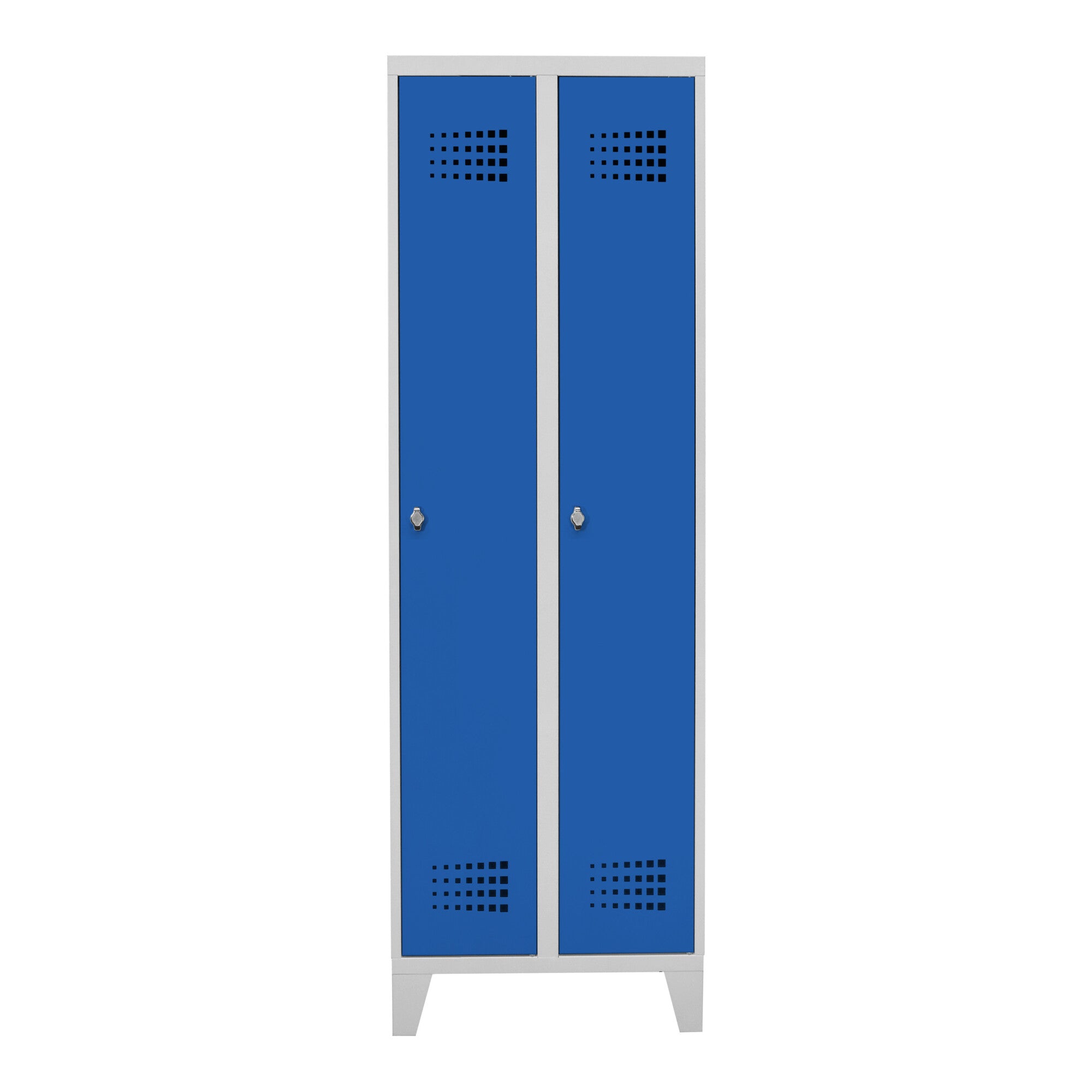 STIER Premium wardrobe locker with feet 2 compartments turn lock