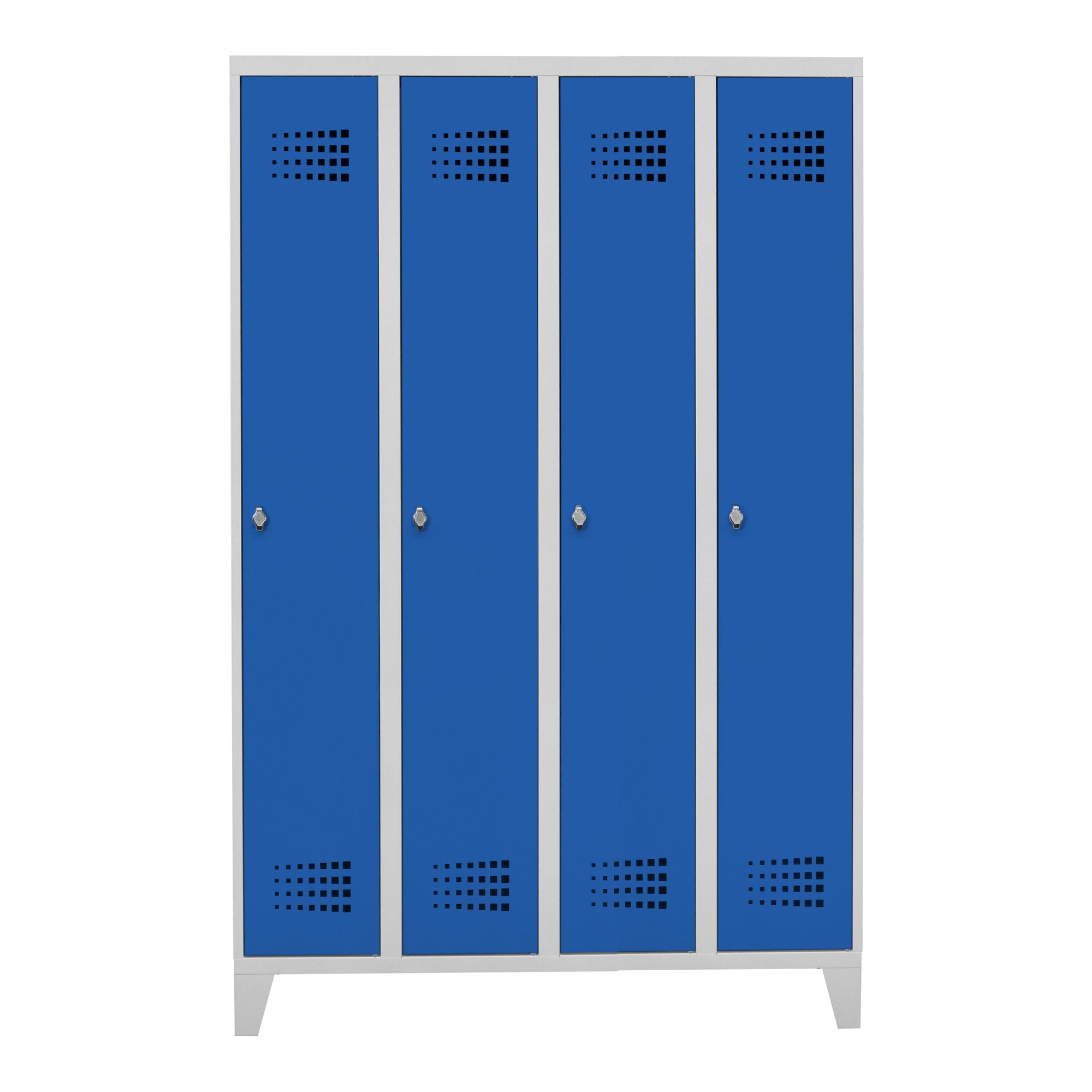 STIER Premium wardrobe locker with feet 4 compartments turn lock