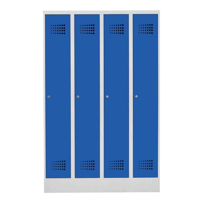 STIER Premium wardrobe locker with base 4 compartments cylinder lock