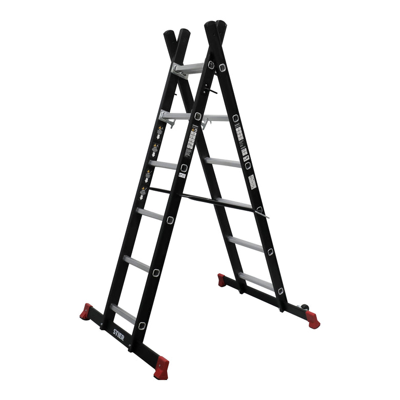 STIER Gerüst-Arbeitsbühne 2x 6 bis 150 kg belastbar Mehrzweckleiter Arbeitsbühne