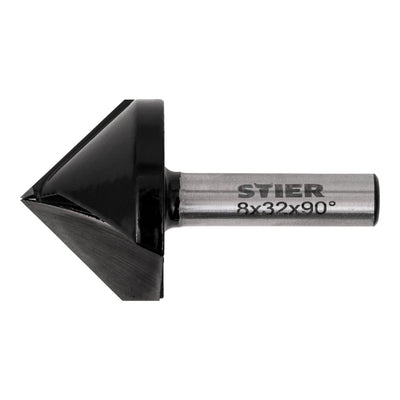 STIER Gipskartonfräser Rigipsfräser 90° Winkel V-Nutfräser Schriftenfräser D32
