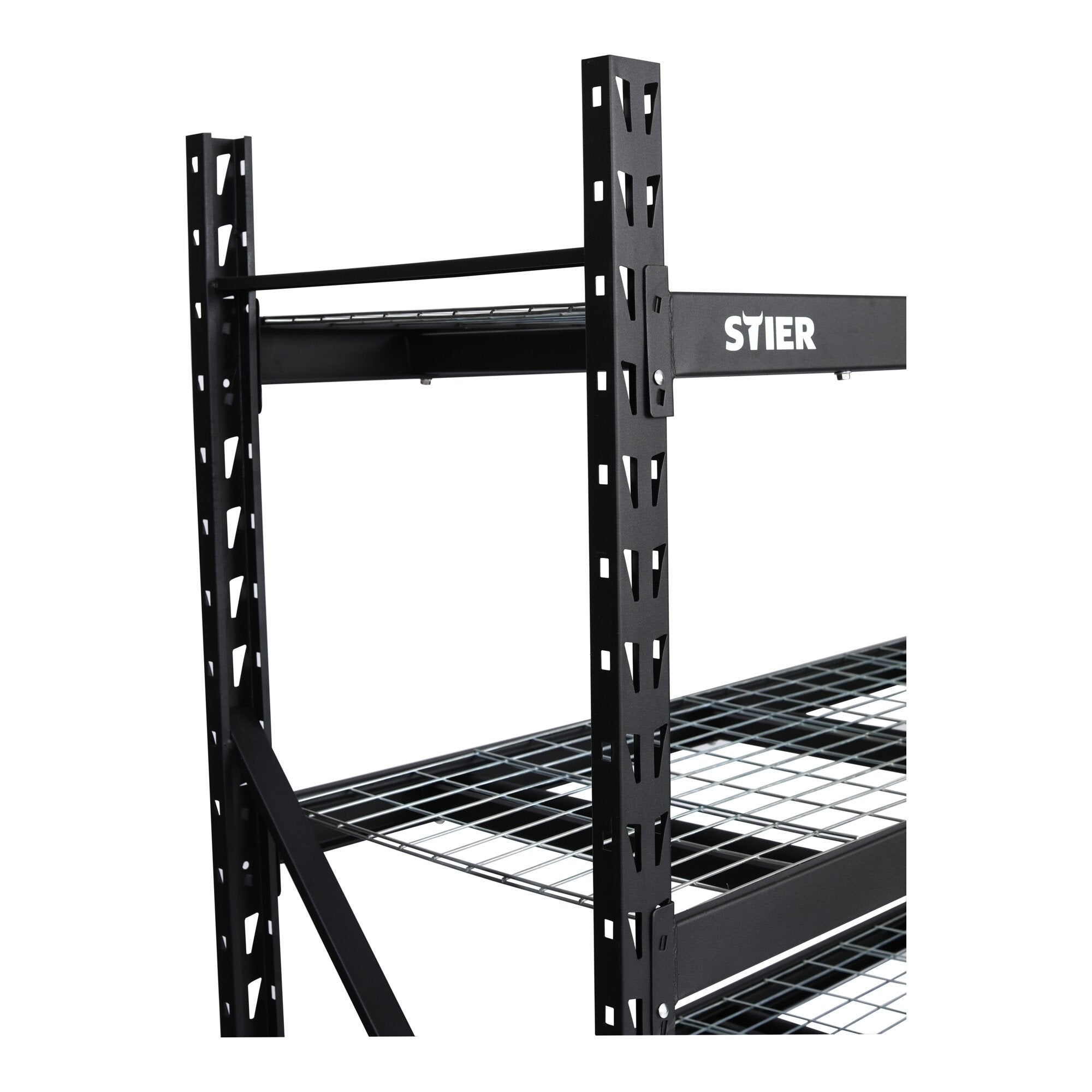 STIER Gitterrost-Fachbodenregal | Fachlast 400 kg | HxBxT 1830x1950x610mm | 4 Regalböden | Stahlgestell | Regalsystem