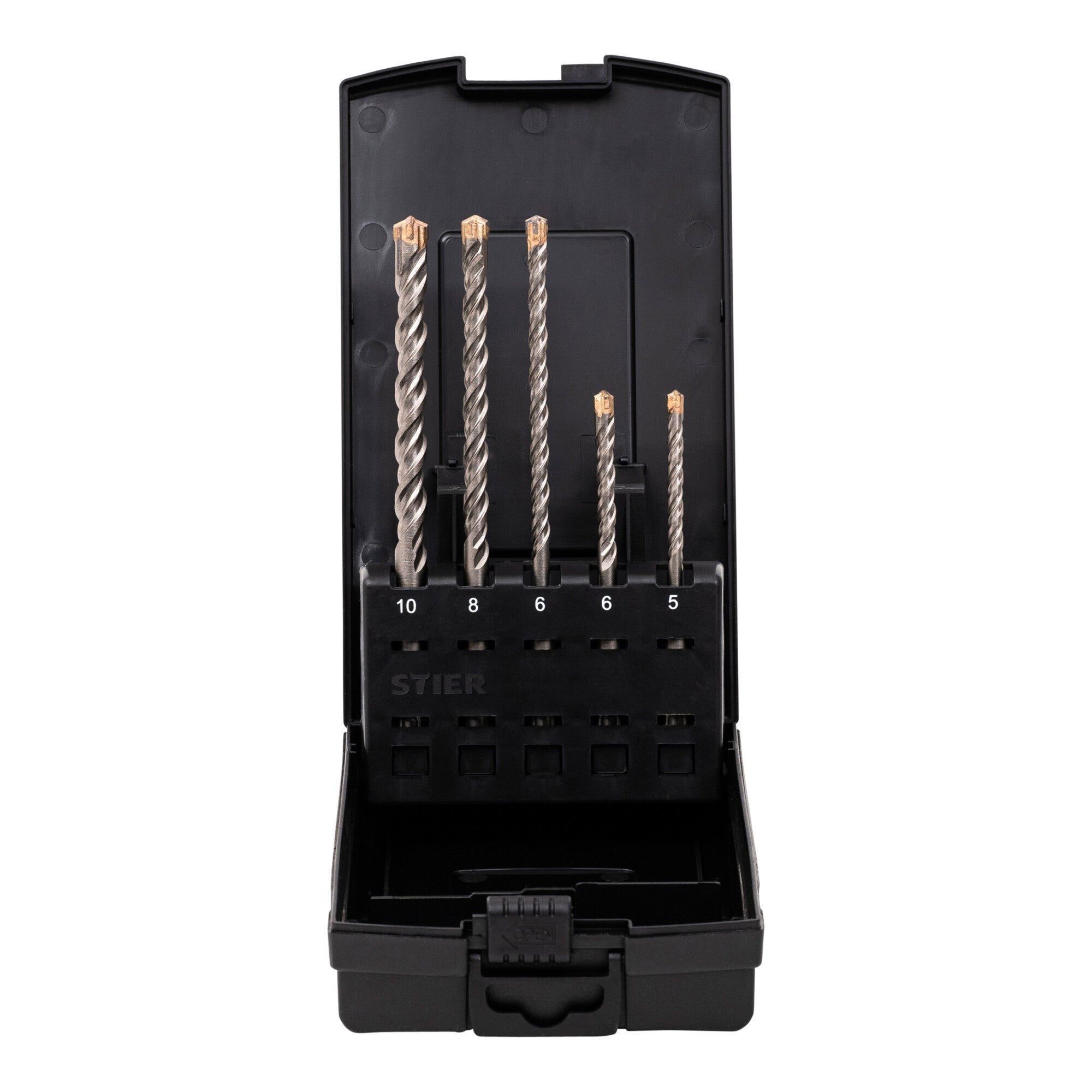 STIER Hammerbohrer-Set Premium SDS-plus 5-teilig Hammerbohrer SDS plus Set SDS