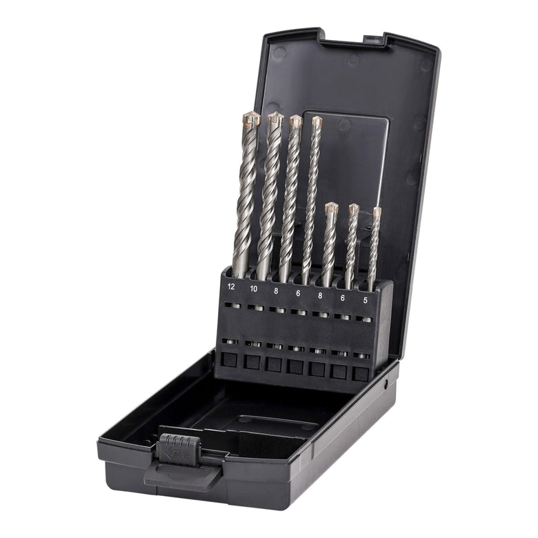 STIER Hammerbohrer Set Premium SDS-plus 7-teilig rechtsschneidend alle gängigen