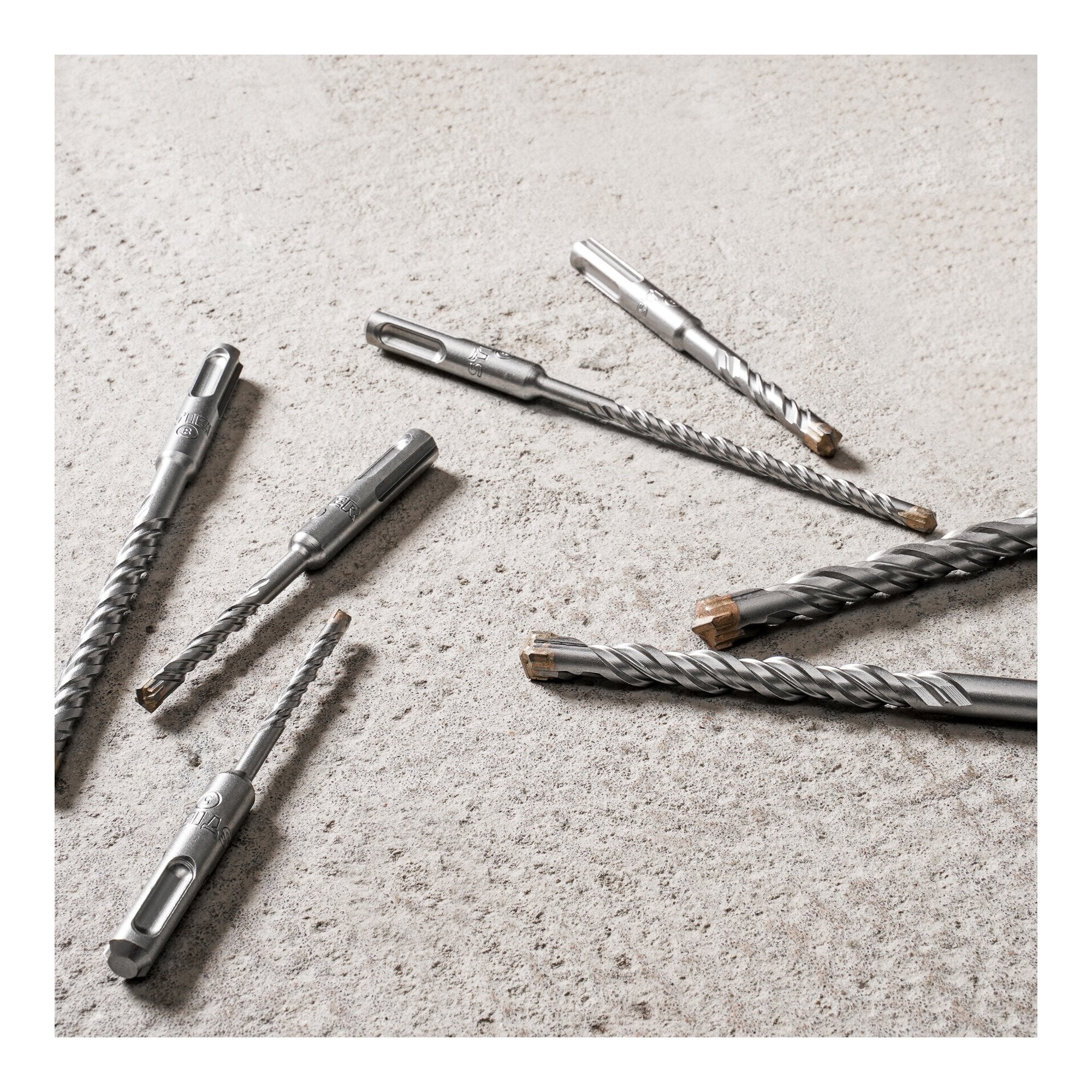 STIER Hammerbohrer Set Premium SDS-plus 7-teilig rechtsschneidend alle gängigen