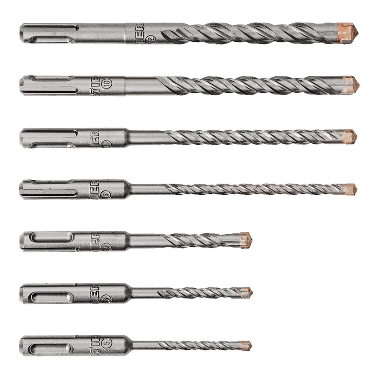 STIER Hammerbohrer Set Premium SDS-plus 7-teilig rechtsschneidend alle gängigen