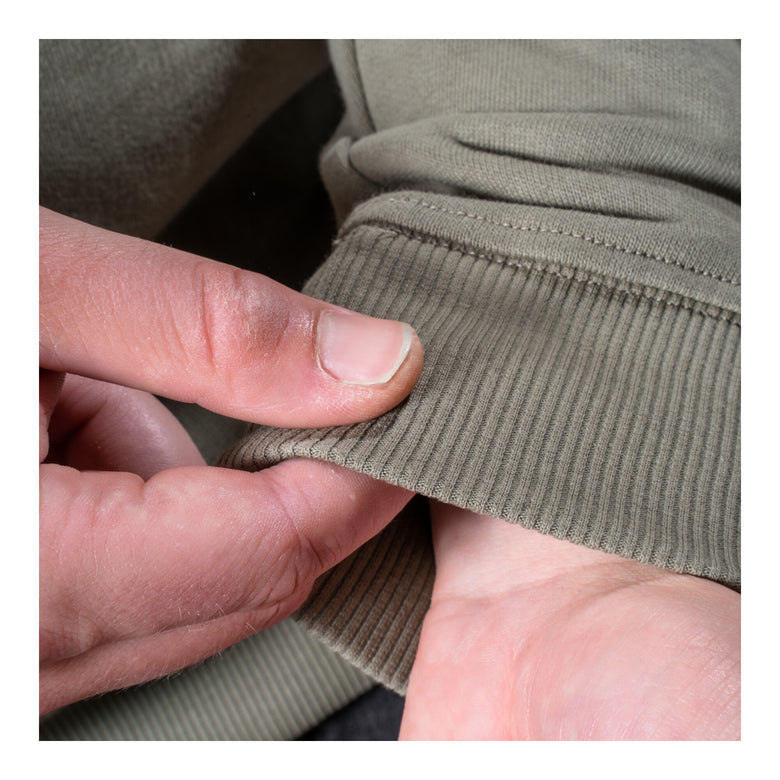 STIER Heavy Crew Sweater duty organic cotton L olive