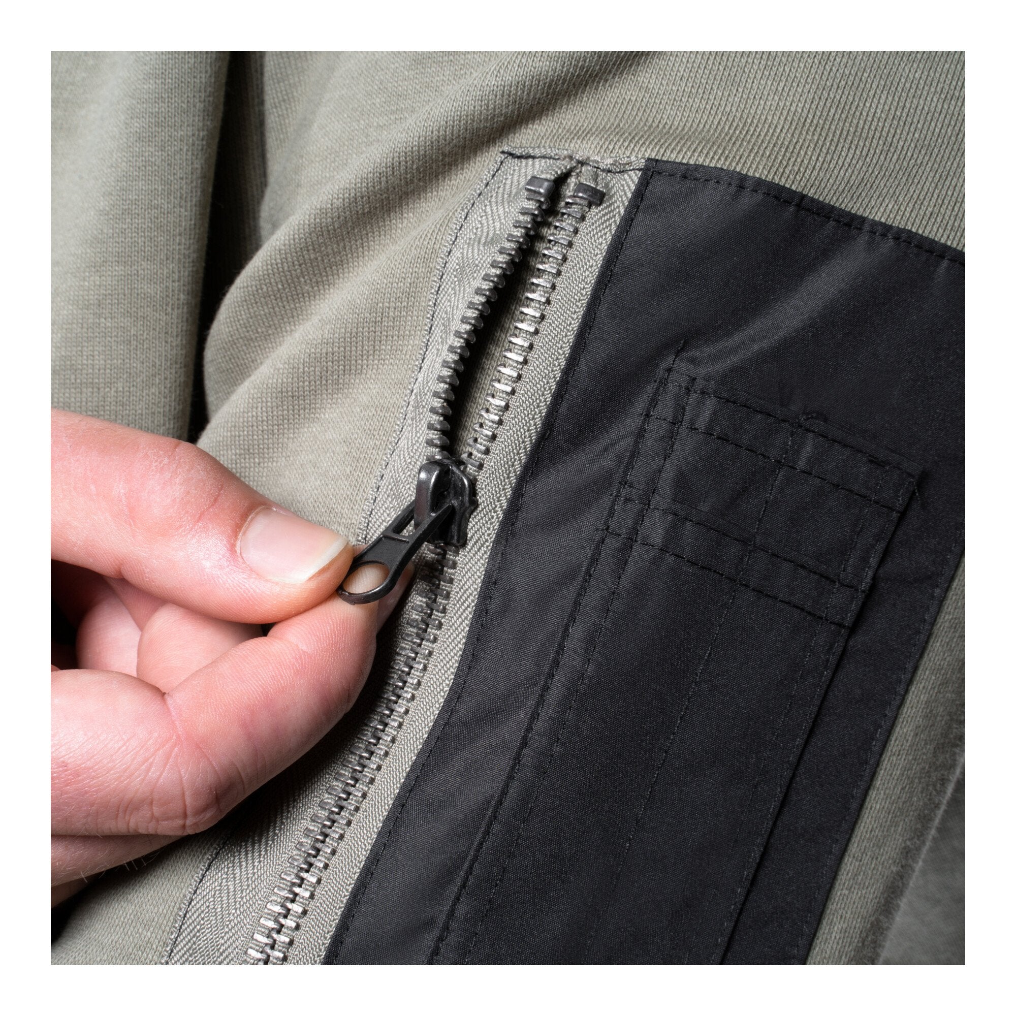 STIER Heavy Crew Sweater utility organic cotton L olive