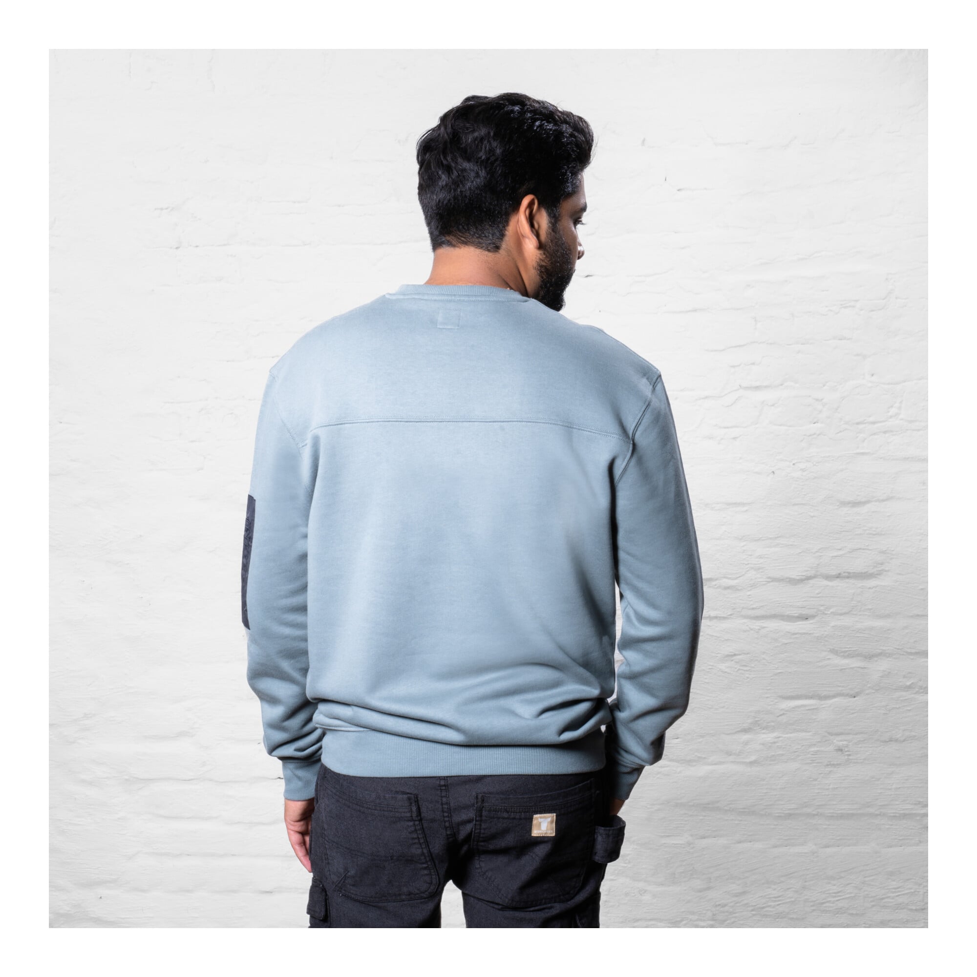 STIER Heavy Crew Sweater utility organic cotton M sedona sage