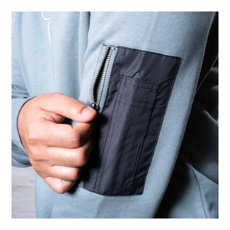 STIER Heavy Crew Sweater utility organic cotton XL sedona sage