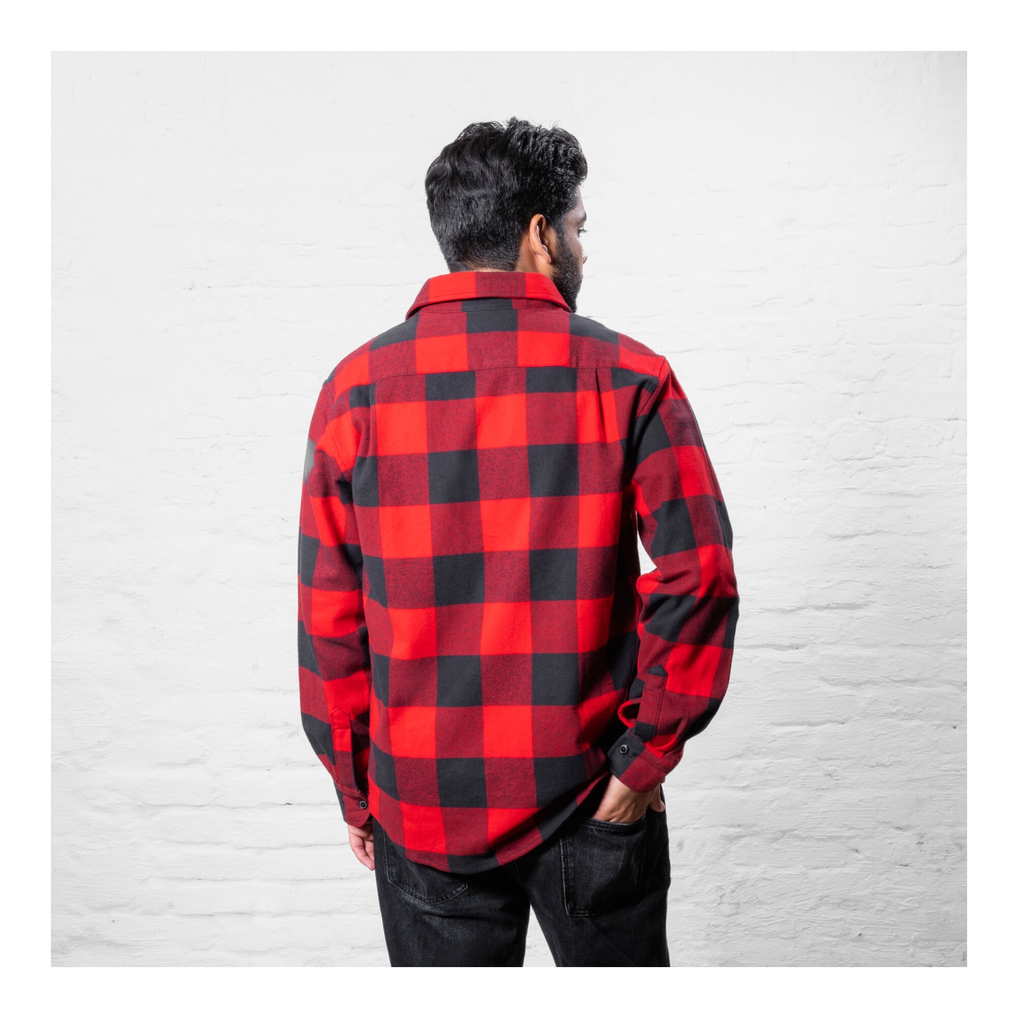 STIER Heavy Flannel Shirt bci cotton L buffalo plaid red