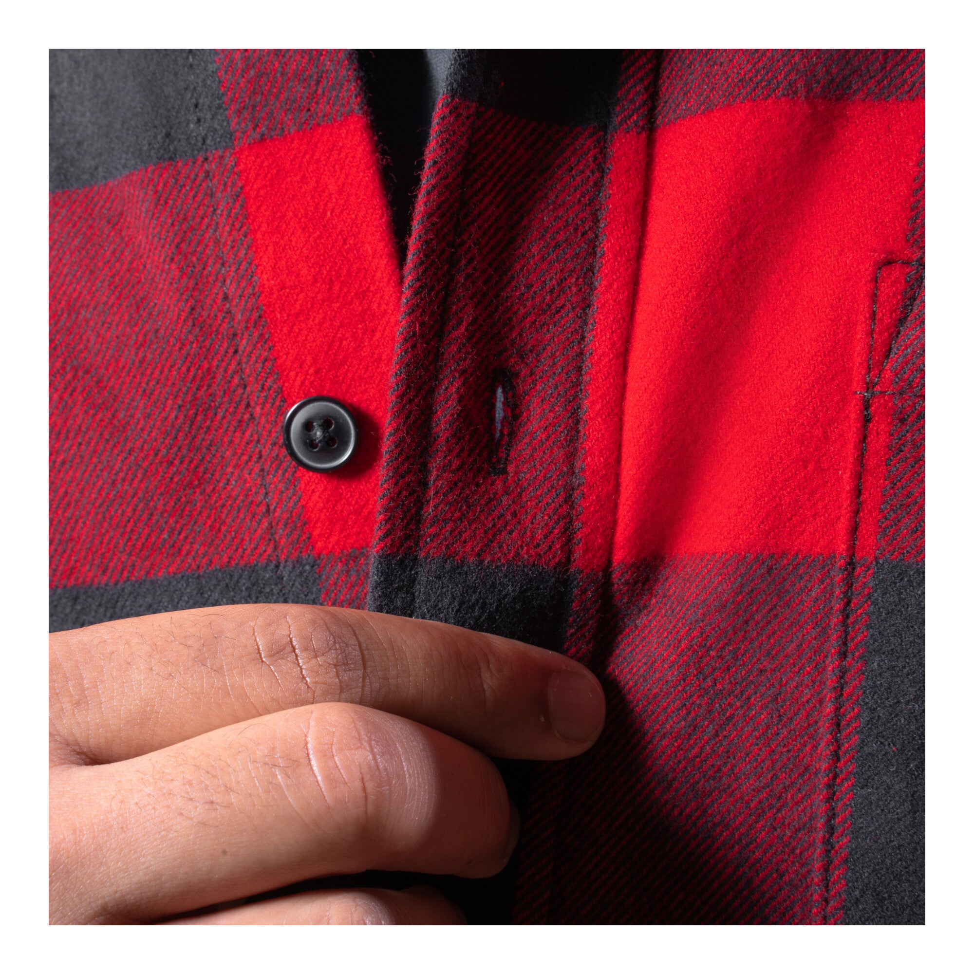 STIER Heavy Flannel Shirt bci cotton S buffalo plaid red