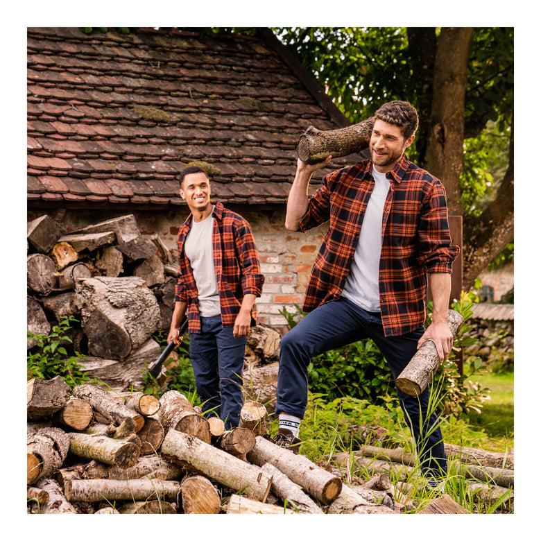 STIER Heavy Flannel Shirt S warm clay