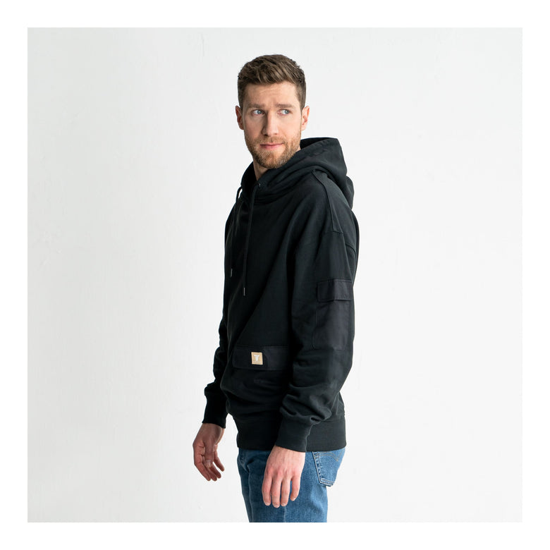 STIER Heavy Hoodie Functional Pocket organic cotton L Black