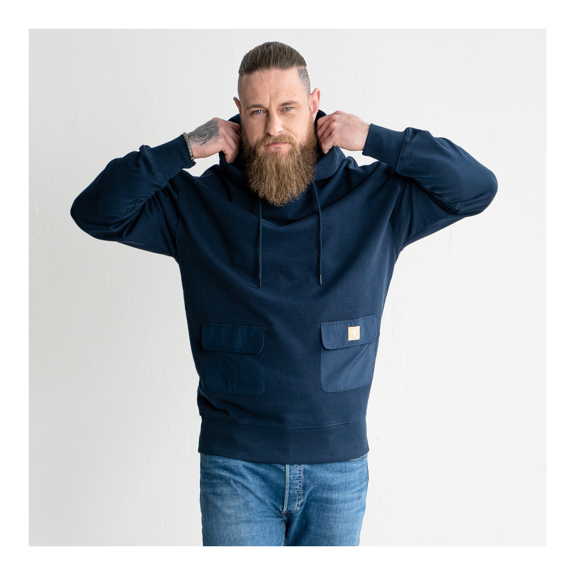 STIER Heavy Hoodie Functional Pocket organic cotton XXL Navy