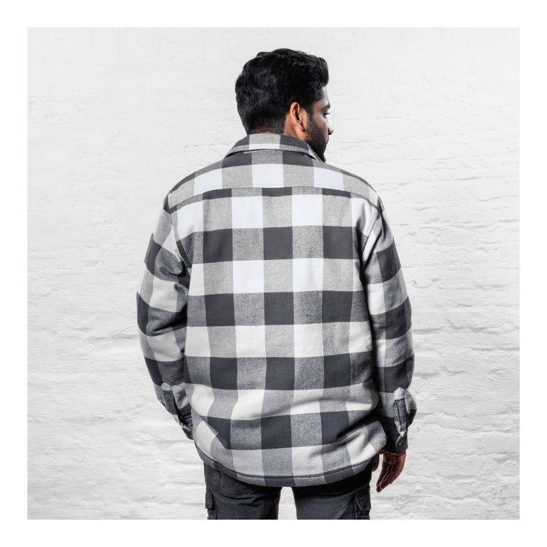 STIER Heavy Lumber Jacket bci cotton XL buffalo plaid grey