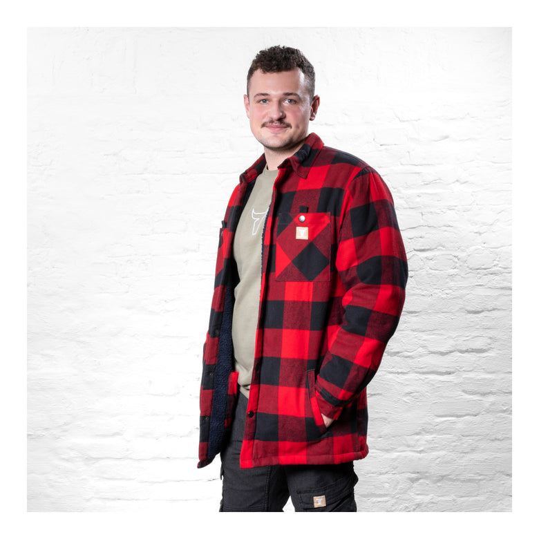STIER Heavy Lumber Jacket bci cotton XL buffalo plaid red
