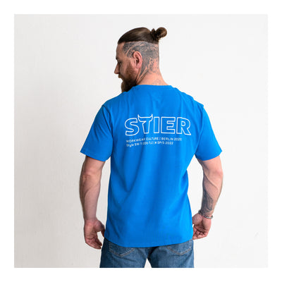 STIER Heavy Tee Logo Capsule organic cotton S Indigo Blue