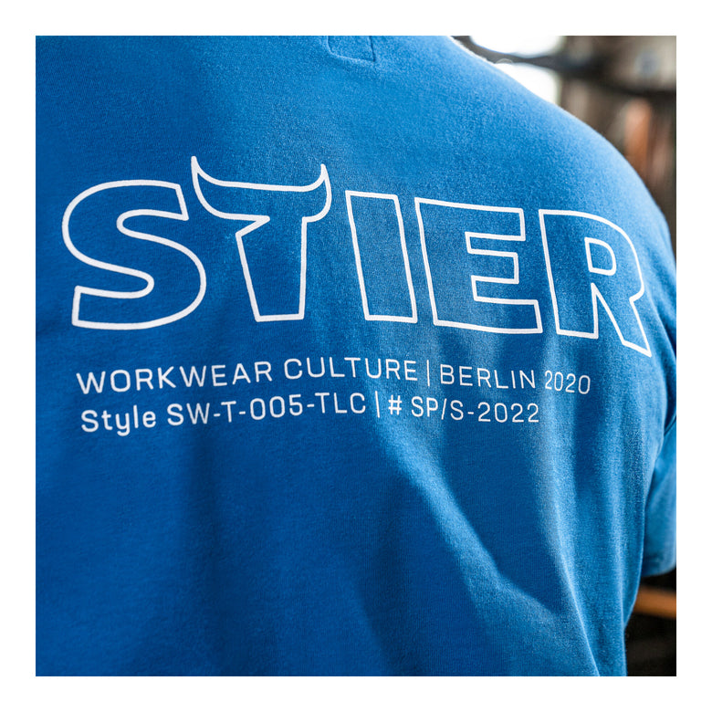 STIER Heavy Tee Logo Capsule organic cotton S Indigo Blue