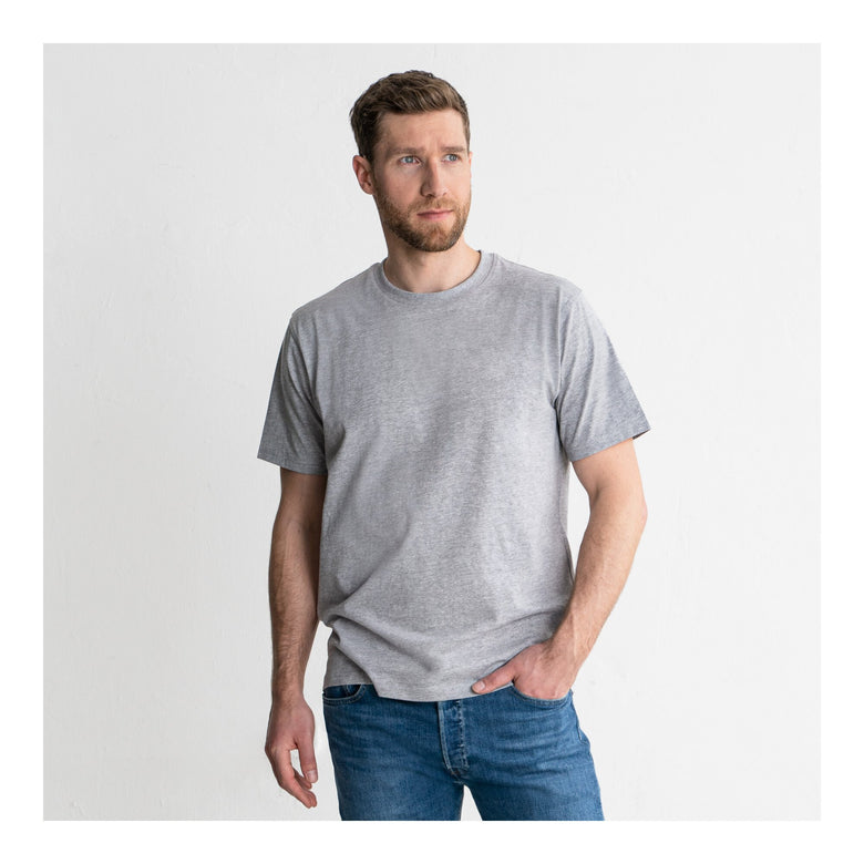 STIER Heavy Tee Logo Capsule organic cotton XL Grey Melange