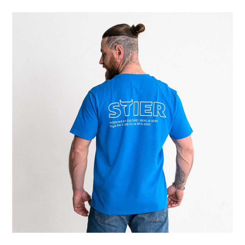 STIER Heavy Tee Logo Capsule organic cotton XL Indigo Blue
