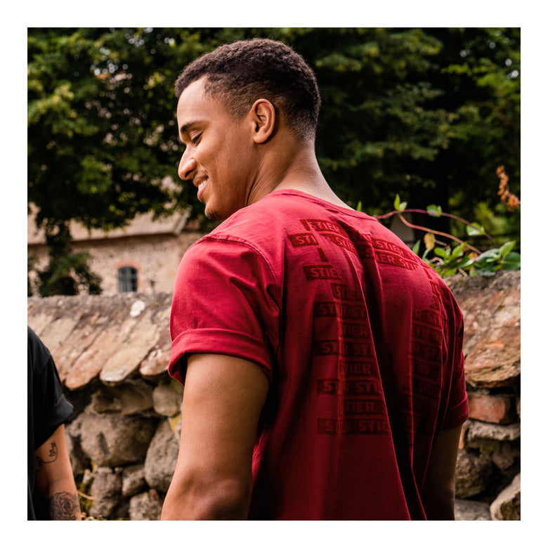 STIER Heavy Tee M Deep Red