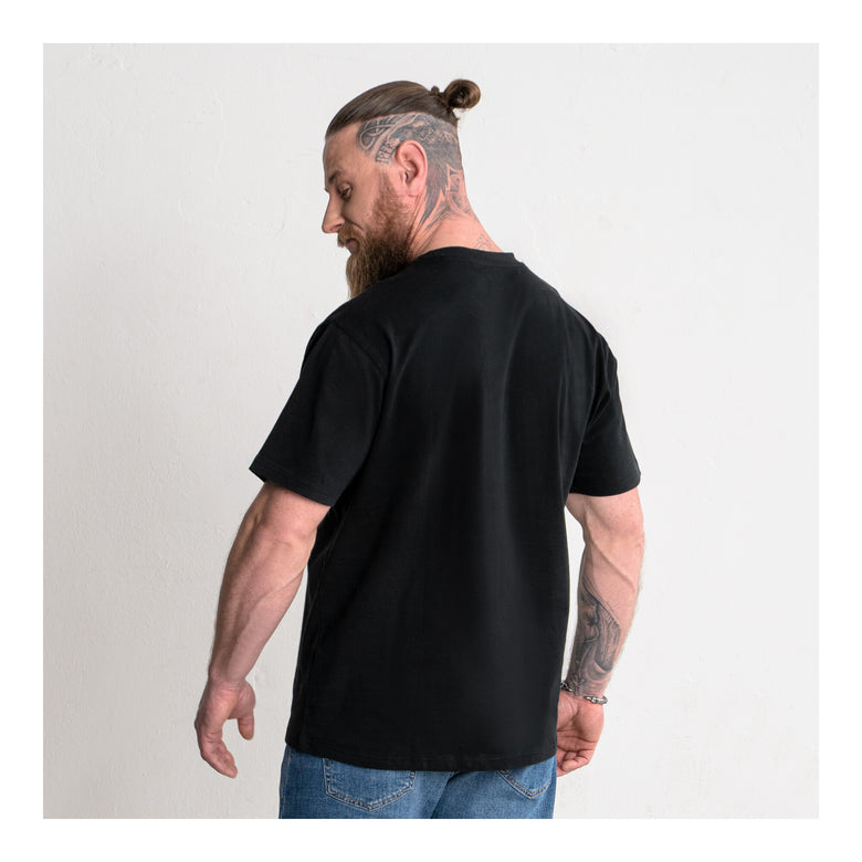 STIER Heavy Tee Pocket organic cotton L Black