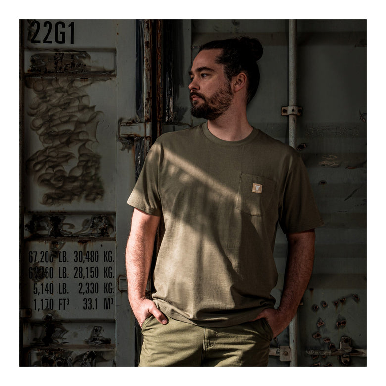 STIER Heavy Tee Pocket organic cotton L White