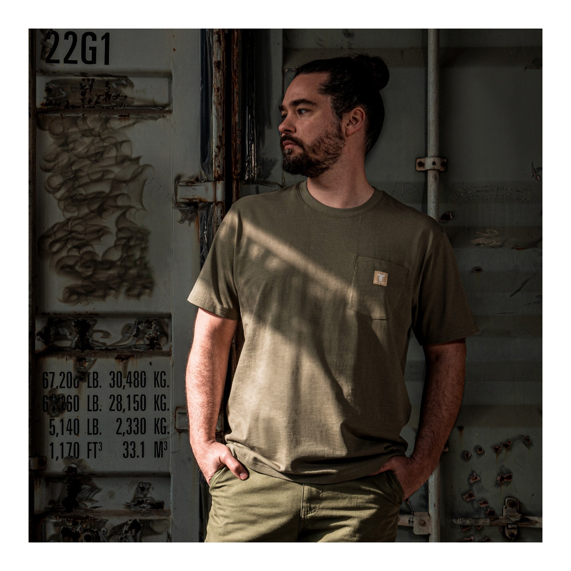 STIER Heavy Tee Pocket organic cotton M White