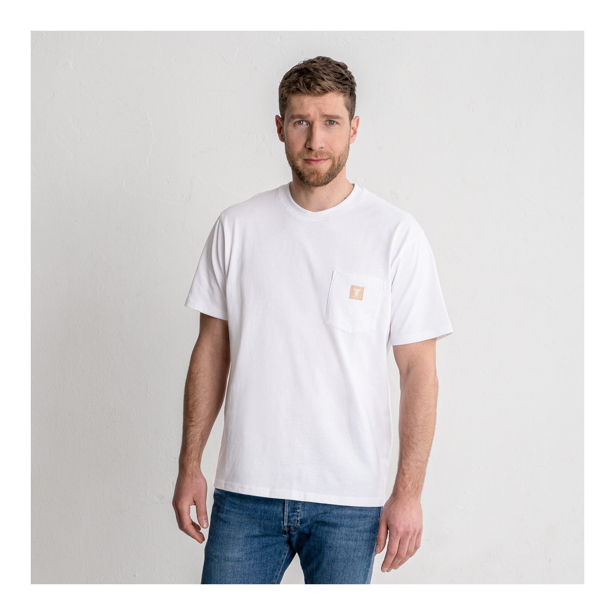 STIER Heavy Tee Pocket organic cotton S White