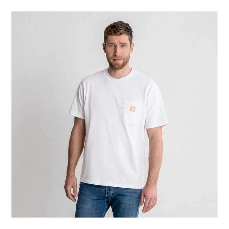 STIER Heavy Tee Pocket organic cotton S White