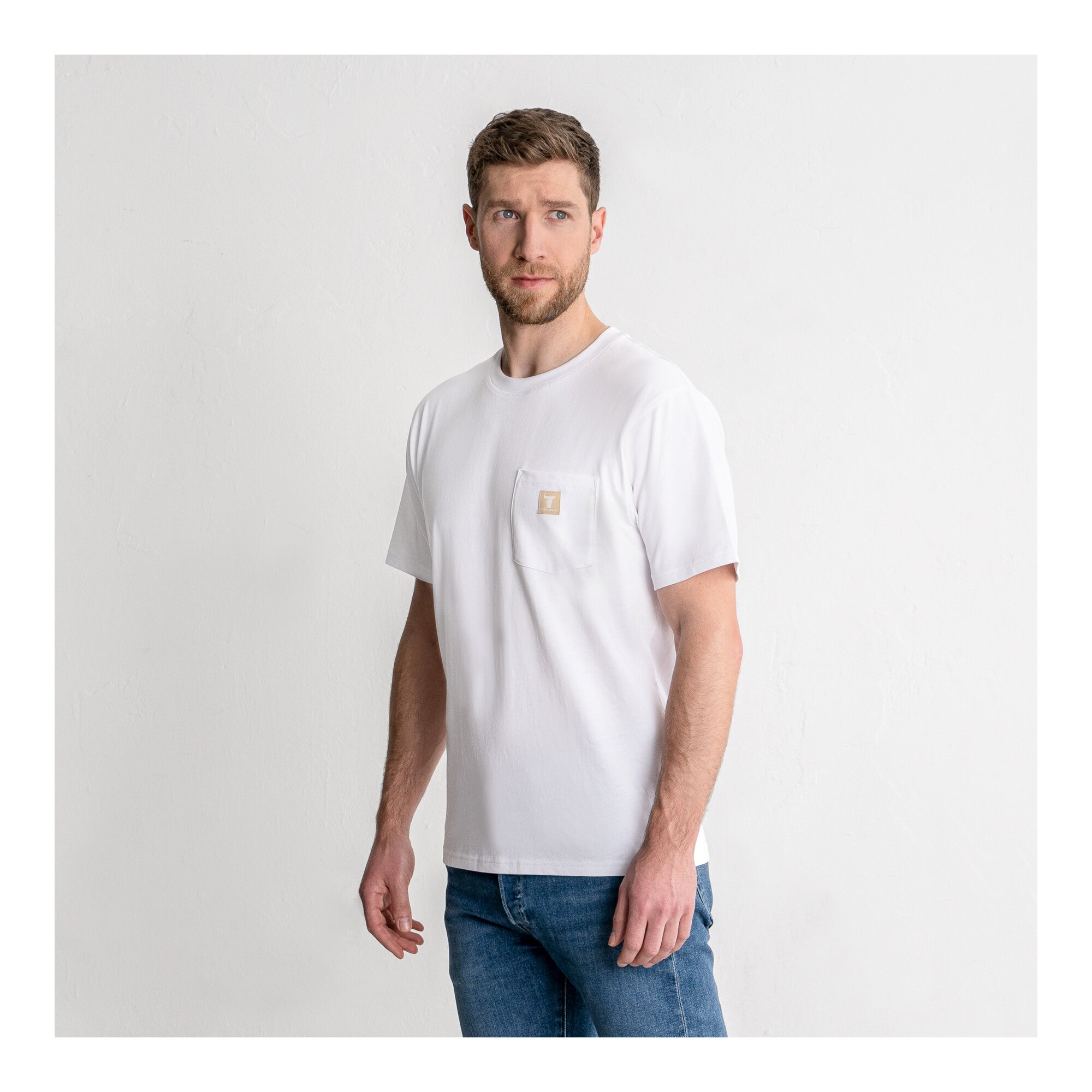 STIER Heavy Tee Pocket organic cotton S White