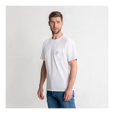 STIER Heavy Tee Pocket organic cotton S White