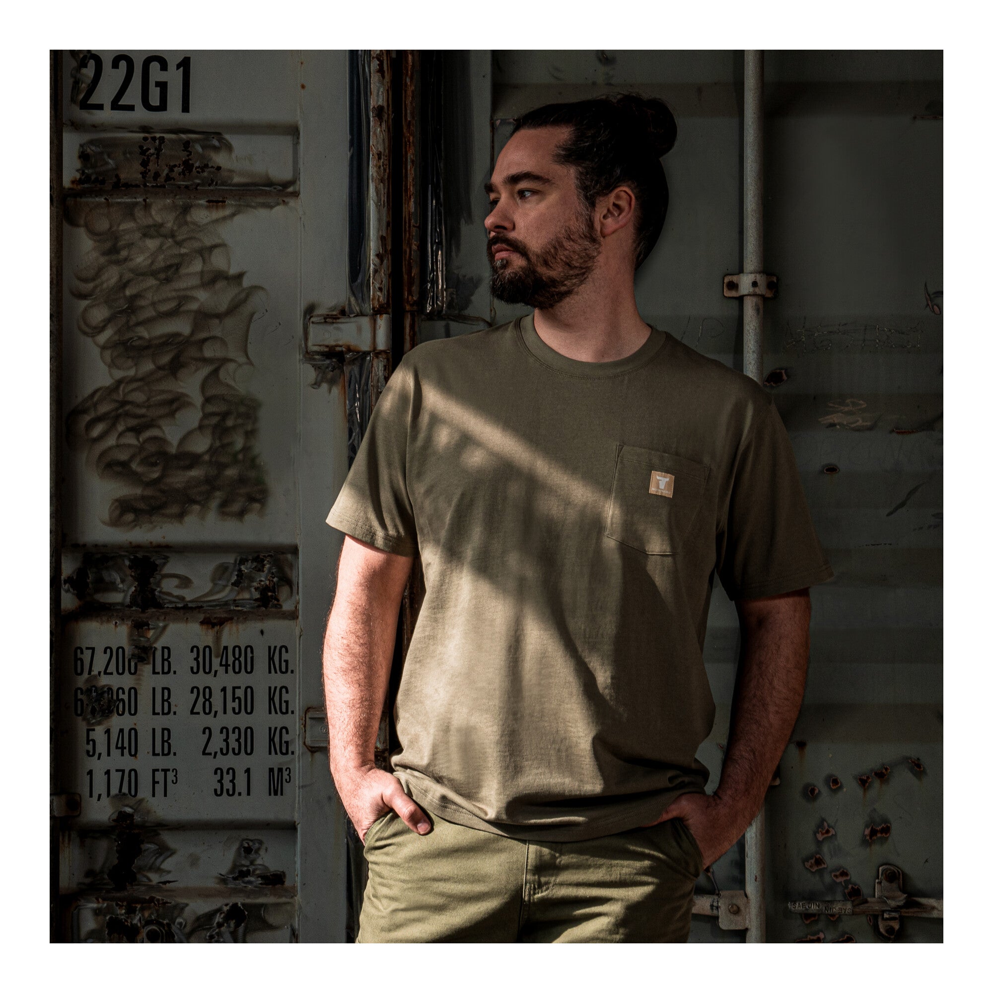 STIER Heavy Tee Pocket organic cotton S White