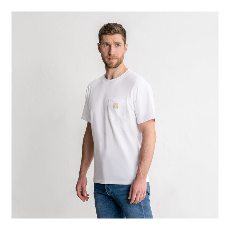 STIER Heavy Tee Pocket organic cotton XXL White